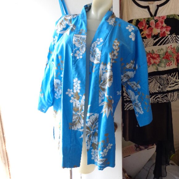 NOS Vtg Hawaiian 60s Paradise Hawaii Smocked Romper Robe Beach Summer Set As Is - Picture 14 of 16